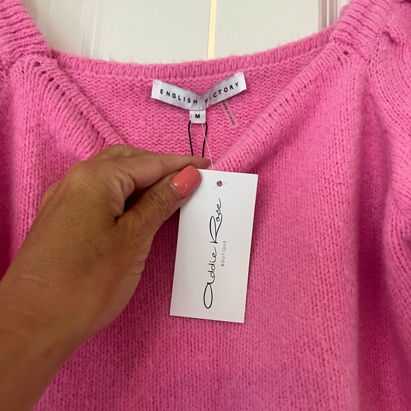 Short sleeved puffy sleeved sweater- English Factory - Picture 3 of 6